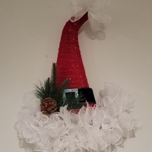 Santa hat wreath